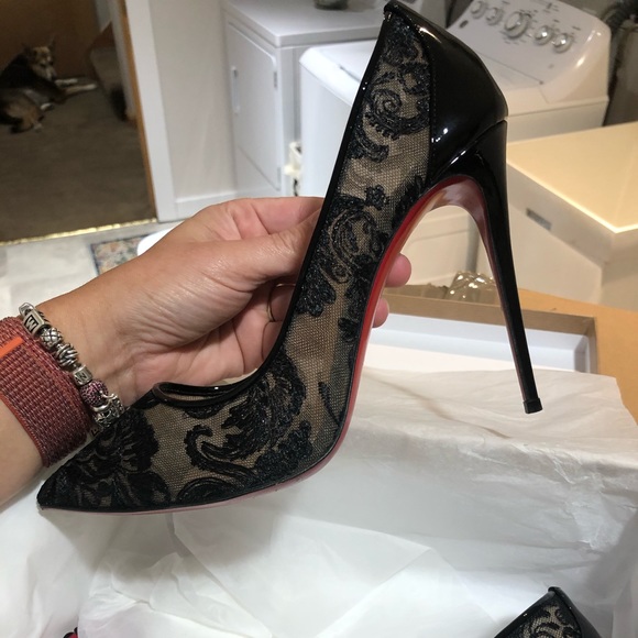 Christian Louboutin Follies black lace size 41 - Picture 1 of 7